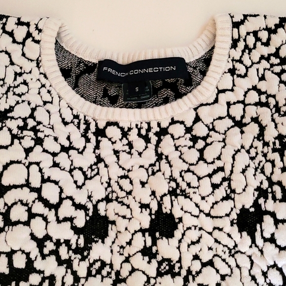 French Connection Black&White Pullover Sweater - Picture 1 of 16